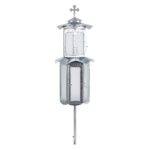 Felinar Funerar Dublu ZN cu Sticla + Picior 30CM - Img 3