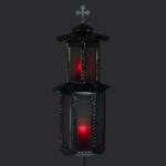 Felinar Funerar Dublu ZN cu Sticla + Picior 30CM - Img 4
