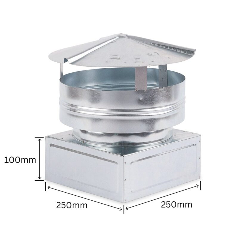 Pălărie de protecție antivânt pentru ventilație 250x250 mm - Img 1