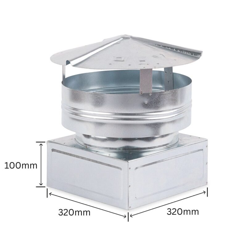 Pălărie de protecție antivânt pentru ventilație 320x320 mm - Img 1