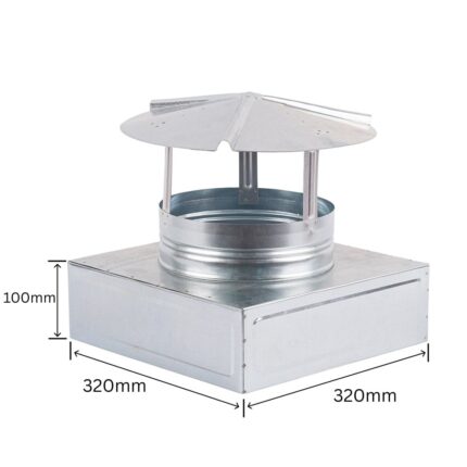 Pălărie de protecție pentru ventilație 320x320 mm - Img 1